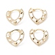 Heart Cubic Zirconia Hoop Earrings(EJEW-M216-07B)-4