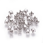 Non-Tarnish 316 Surgical Stainless Steel Sew on Prong Settings, Claw Settings for Pointed Back Rhinestone, Prong Settings, Round, Stainless Steel Color, 4x3.8mm, Hole: 0.8mm, Tray: 4mm(STAS-I118-05P-01)