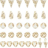 30Pcs 5 Style304 Stainless Steel Pendant, Triangle & Heart & Flat Round, Real 18K Gold Plated, 21.5~30x17~24x0.5~1mm, hole: 1.2~1.6mm, 6pcs/style(STAS-CA0001-69G)