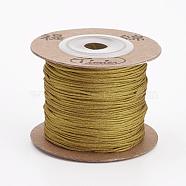 Nylon Cords, String Threads Cords, Dark Goldenrod, 1mm, about 54.68~59.05 yards(50~54mm)/roll(OCOR-L035-H28)