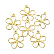 Alloy Hollow Pendants, Flower, Golden, 19x17mm(FIND-YW0004-42G)