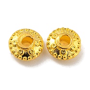 Alloy Beads, Lead Free & Cadmium Free, Flat Round/Disc, Golden, 8~8.5x4.5mm, Hole: 3mm, about 1535pcs/1000g(PALLOY-F307-01G)