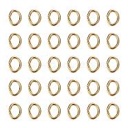 Brass Jump Rings, Oval, Golden, 22 Gauge, 4x3x0.6mm(KK-YW0001-26G)