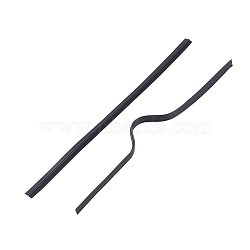 PE Nose Bridge Wire for Mouth Cover, with Galvanized Iron Wire Single Core Inside, DIY Disposable Mouth Cover Material, Black, 10cm(3.93 inch) , 4mm wide(X-AJEW-E034-59A-02)