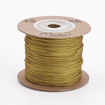 Nylon Cords, String Threads Cords, Dark Goldenrod, 1mm, about 54.68~59.05 yards(50~54mm)/roll