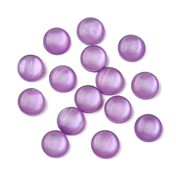 Resin Decoden Cabochons, Half Round, Violet, 8x3mm