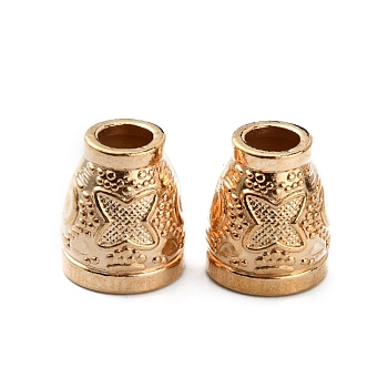 Alloy Cord End, with Butterfly Pattern, Bag & Cloth Making Supplies, Light Gold, 13x11mm, Hole: 5mm, Inner Diameter: 9mm