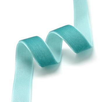 3/4 inch Single Face Velvet Ribbon, Light Sea Green, 3/4 inch(19.1mm), about 25yards/roll(22.86m/roll)