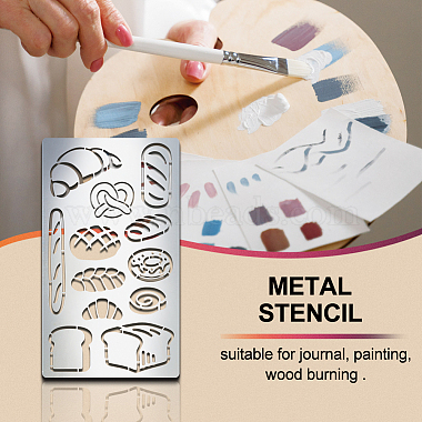 BBQ Daily Theme Custom Stainless Steel Metal Stencils(DIY-WH0289-050)-4