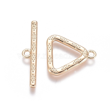 Real Gold Plated Triangle Brass Toggle Clasps