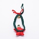 Christmas Theme Cotton Weave Pendant Decorations(HJEW-TAC0012-03)-2