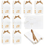 Paper Boxs, with Ribbon, for Candy Storage, White, 10.1x7.2x18.3cm(CON-WH0089-122B)