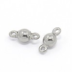 Tarnish Resistant 304 Stainless Steel Links connectors, Round, Stainless Steel Color, 8x3.5mm, Hole: 1mm(X-STAS-O031-C33)