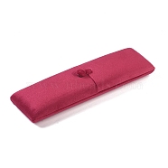 Velvet Necklace Storage Gift Boxes, Rectangle, Cerise, 22.5x6x3cm(CON-G023-12C)