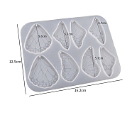 Pendant DIY Silicone Molds, Resin Casting Molds, for UV Resin & Epoxy Resin Craft Making, Wing, 162x125x5mm, Inner Diameter: 56~57mm(PW-WG93789-02)