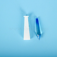 Pendulum Crystal Silicone Molds, Quartz Crystals Pendants Molds, For UV Resin, Epoxy Resin Jewelry Making, White, 2.3x2.3x8.5cm, Inner Diameter: 0.9cm(DIY-P010-03)