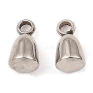201 Stainless Steel Tail Chain Drop Charms, Stainless Steel Color, 7.5x4mm, Hole: 1.4mm(STAS-D061-04C-P)