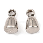 Non-Tarnish 201 Stainless Steel Tail Chain Drop Charms, Stainless Steel Color, 7.5x4mm, Hole: 1.4mm(STAS-D061-04C-P)