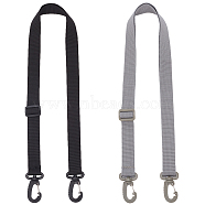 WADORN 2Pc 2 Colors Adjustable Tactical Nylon Webbing Shoulder Straps, with Swivel Clasp, for Handbag Handle Replacement Accessories, Mixed Color, 81~146x3.65x0.15cm, 1pc/color(FIND-WR0008-07)