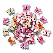 30Pcs Spray Painted Wood Beads, Butterfly, Mixed Color, 16.5x22x5mm, Hole: 2mm(WOOD-CJC0008-02)