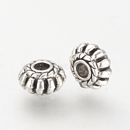 Tibetan Style Alloy Beads, Cadmium Free & Nickel Free & Lead Free, Lantern, Antique Silver, 8x4.5mm, Hole: 2mm(X-TIBE-Q070-121AS-NR)