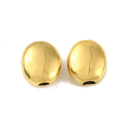 Ion Plating(IP) 304 Stainless Steel Beads, Oval, Real 18K Gold Plated, 8x7x4mm, Hole: 1.6mm(STAS-D051-40G)