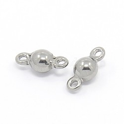 Tarnish Resistant 304 Stainless Steel Links connectors, Round, Stainless Steel Color, 8x3.5mm, Hole: 1mm(X-STAS-O031-C33)