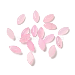 Natural White Jade Dyed Cabochons, Horse Eye, Pink, 8x4x2.5~3mm(G-F772-01B-03)