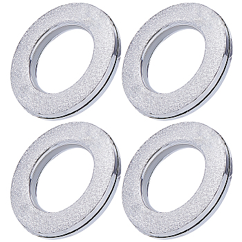 Plastic Curtain Rings, for Most Curtains Decoration, Silver, 72x10.5mm, Inner Diameter: 43mm