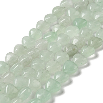 Natural Green Aventurine Beads Strands, Heart, 8~8.5x8~9x5mm, Hole: 1mm, about 50~51pcs/strand, 15.55~15.75''(39.5~40cm)