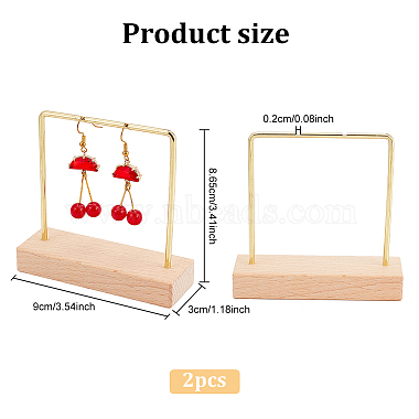 木製吊り下げネックレスディスプレイスタンド(NDIS-WH0001-10G)-2