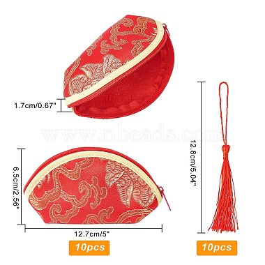 Nbeads Geschenkverpackungsbeutel aus Polyester(ABAG-NB0001-25)-2