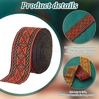 Ruban losange plat en polyester de style ethnique de 7 m(OCOR-WH0082-131)-4