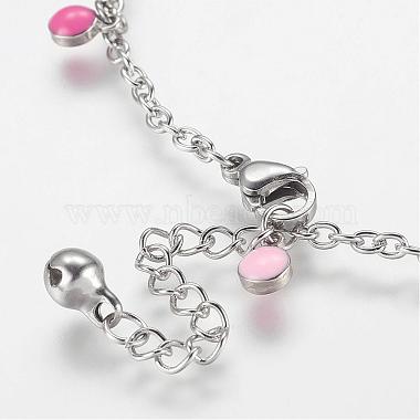304 Stainless Steel Charm Anklets(AJEW-E032-01)-4