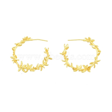 Brass Flower of Life Wrap Stud Earrings(EJEW-G322-23MG)-2