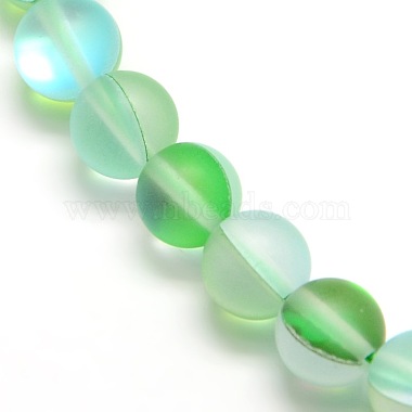 Chapelets de perles en pierre de lune synthétique(G-F142-10mm-M)-3