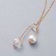 Pendant Necklaces and Ear Studs Jewelry Sets(SJEW-JS01064-03)-4