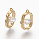 Brass Clear Cubic Zirconia Charms(ZIRC-Q021-033G-NF)-1