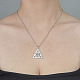 201 Stainless Steel Hollow Triangle with Eye Pendant Necklace(NJEW-OY001-91)-2