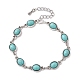Alloy Resin Oval Link Chain Bracelets for Women(BJEW-JB10131)-1