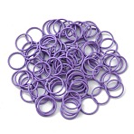 100Pcs Baking Paint Zinc Alloy Open Jump Rings, Round, Lilac, 16 Gauge, 12.2x1.2mm, Inner Diameter: 9.8mm(FIND-WH0032-85B-11)