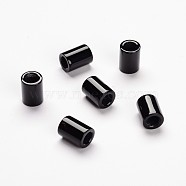 Natural Black Onyx Column Beads, Dyed, 12x9mm, Hole: 5mm(X-G-J300-47)