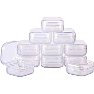 Plastic Bead Containers, Cube, Clear, 3.5x3.5x1.8cm, 24pcs(CON-BC0004-09)