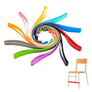 AHADEMAKER 10Pcs 10 Colors Silicone Wrapping Bands for Packaging, Stretchy Resistance Fidget Chair Band for Kids, Mixed Color, 400x10x0.9mm, 1pc/color(AJEW-GA0004-71)
