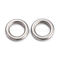 Non-Tarnish 304 Stainless Steel Linking Rings, Round Ring, Stainless Steel Color, 12x2mm, Inner Diameter: 7.8mm(STAS-H140-08A-P)