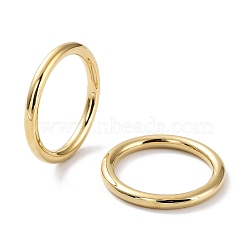 Ion Plating(IP) 304 Stainless Steel Polishing Plain Band Rings, Real 18K Gold Plated, US Size 7 1/4(17.5mm), Wide: 2.5mm(X-RJEW-G298-05B-G)