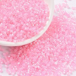 Cylinder Seed Beads, Ceylon, Round Hole, Uniform Size, Pearl Pink, 2x1.5mm, Hole: 0.8mm, about 888pcs/10g(X-SEED-H001-E06)