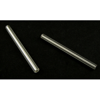 Glass Bugle Beads, Silver, 31~34x3mm, Hole: 1mm, about 155pcs/50g