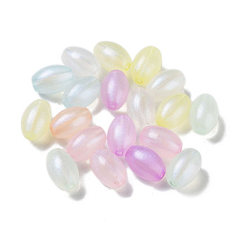 Transparent Acrylic Beads, Luminous Beads, Glow in the Dark, Oval, Mixed Color, 9x13.5mm, Hole: 2.2mm, about 680pcs/500g
