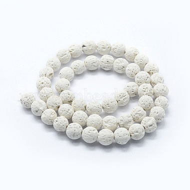 Synthetic Lava Rock Round Beads Strands(X-G-E508-04-4mm-1)-2